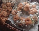 ブラウンコットンの春待ちリース